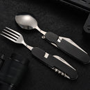 Conjunto de talheres de bolso 4x1 * aço inoxidável
