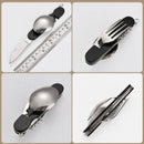 Conjunto de talheres de bolso 4x1 * aço inoxidável