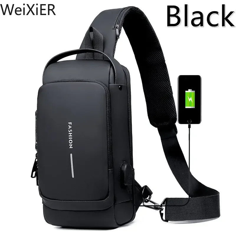 Mochila Slim Bag *Anti-Furto com Senha + USB integrado