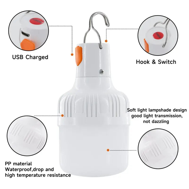 Lâmpadas LED recarregáveis * acampamento * 60w