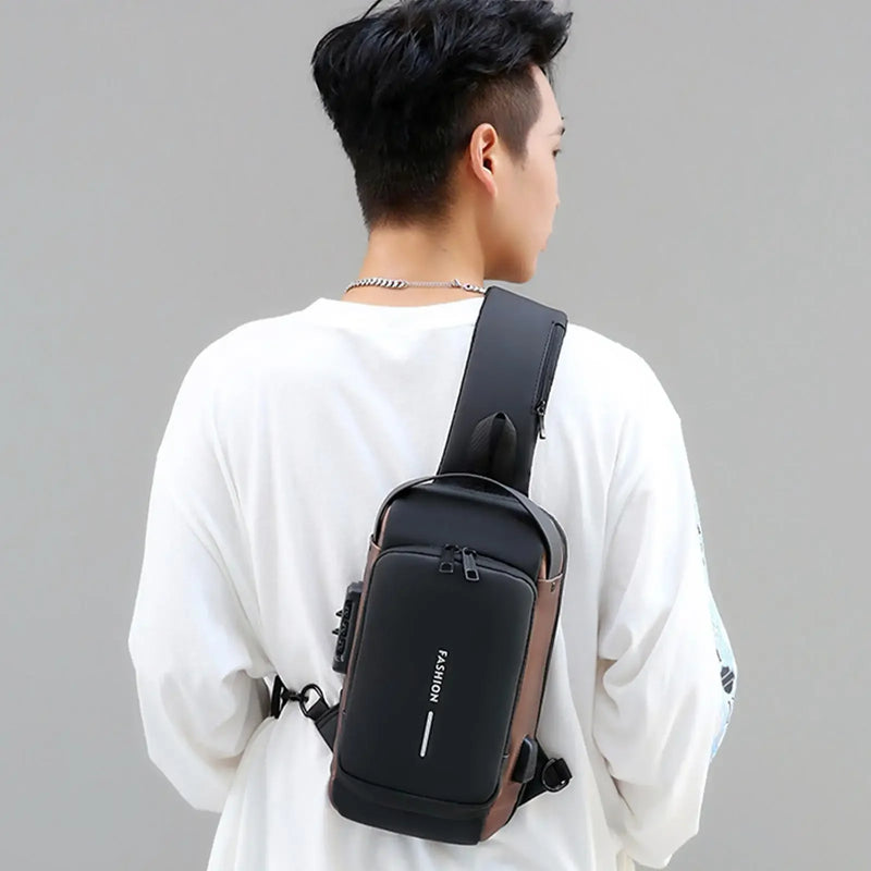 Mochila Slim Bag *Anti-Furto com Senha + USB integrado