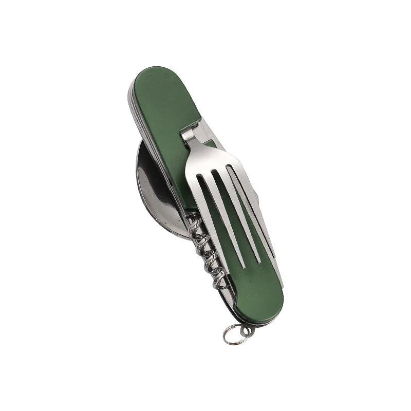 Conjunto de talheres de bolso 4x1 * aço inoxidável