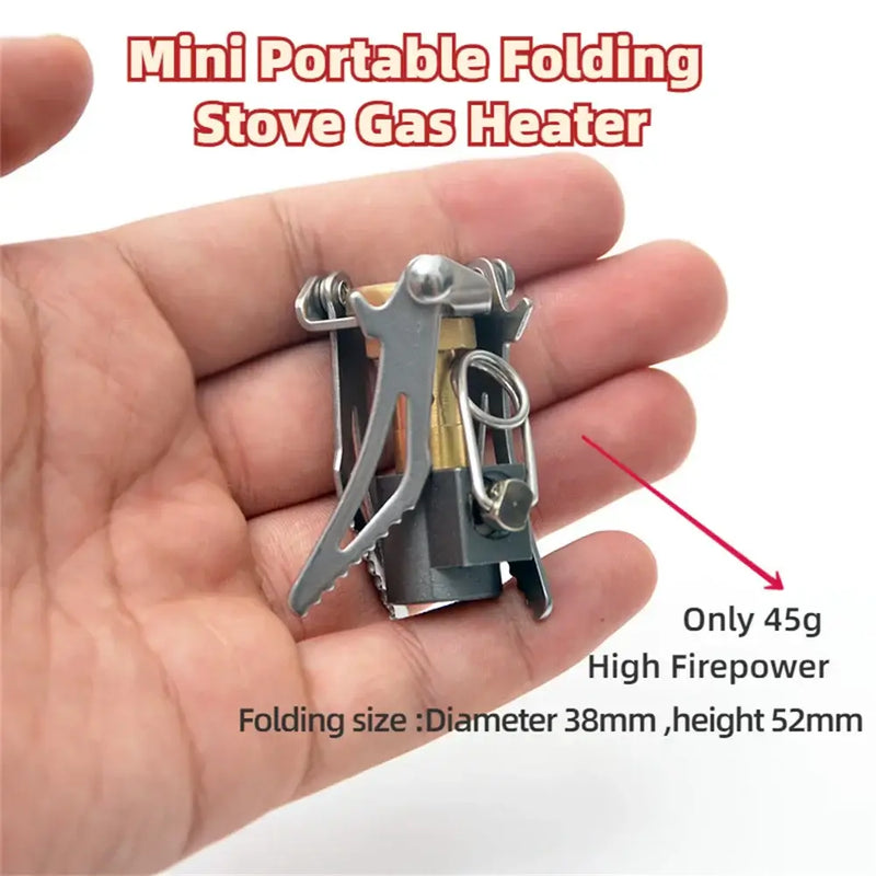 Mini fogão dobrável portátil para acampamento