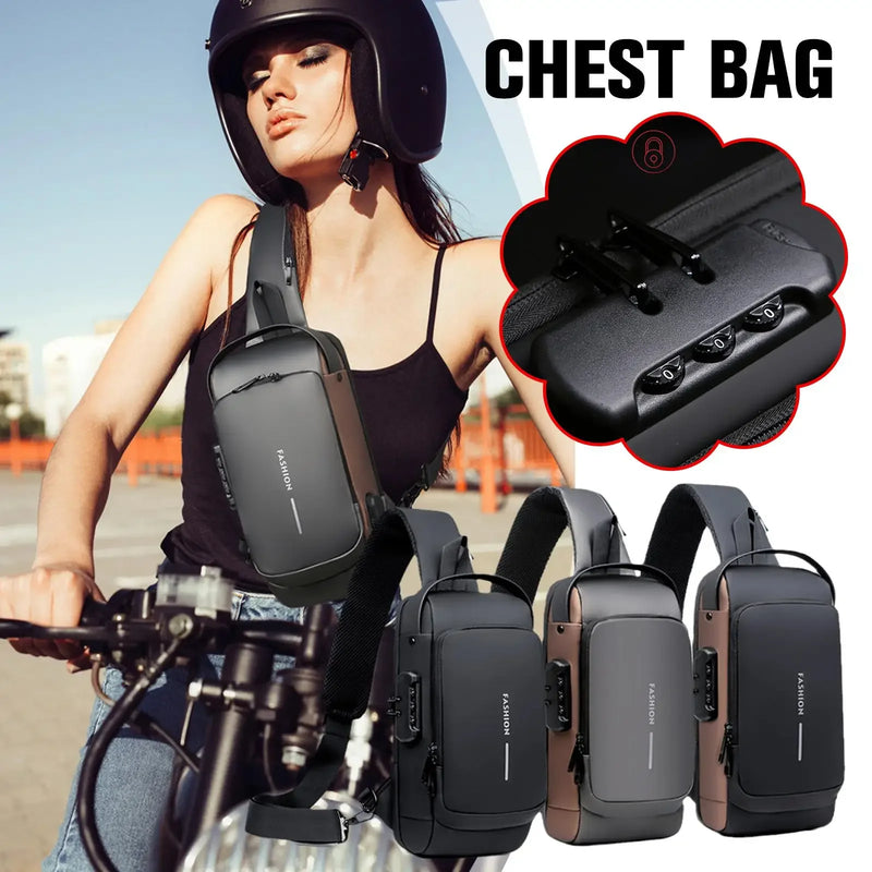 Mochila Slim Bag *Anti-Furto com Senha + USB integrado