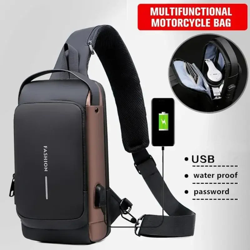 Mochila Slim Bag *Anti-Furto com Senha + USB integrado