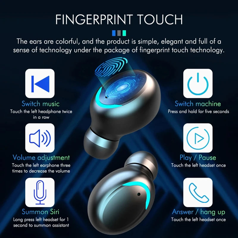 Fones de ouvido * Bluetooth sem fio * display LED