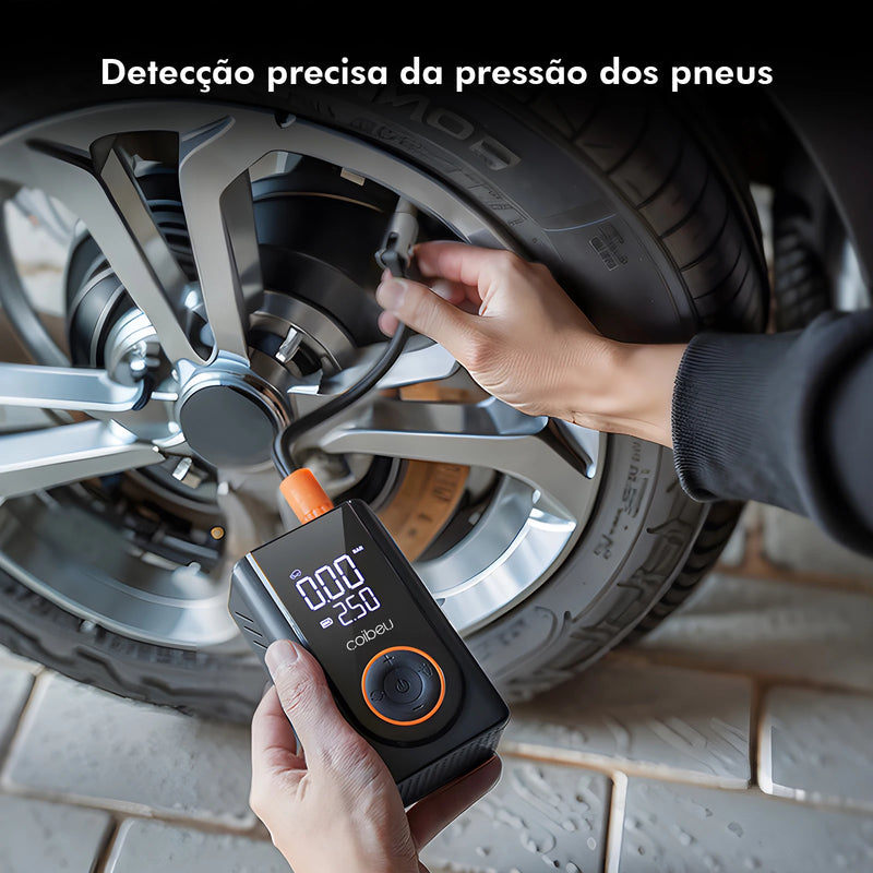 Bomba de ar portátil - carro/bicicleta/motocicleta - LED - Powerbank
