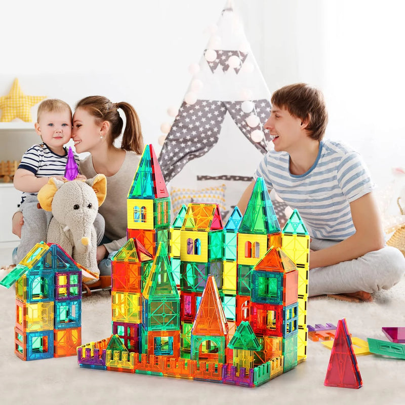 Blocos imantados * 130pçs * brinquedo educacional de construção