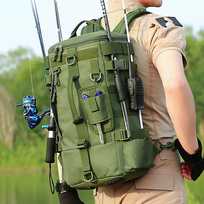 Mochila Tática de Pesca Multifuncional 30L