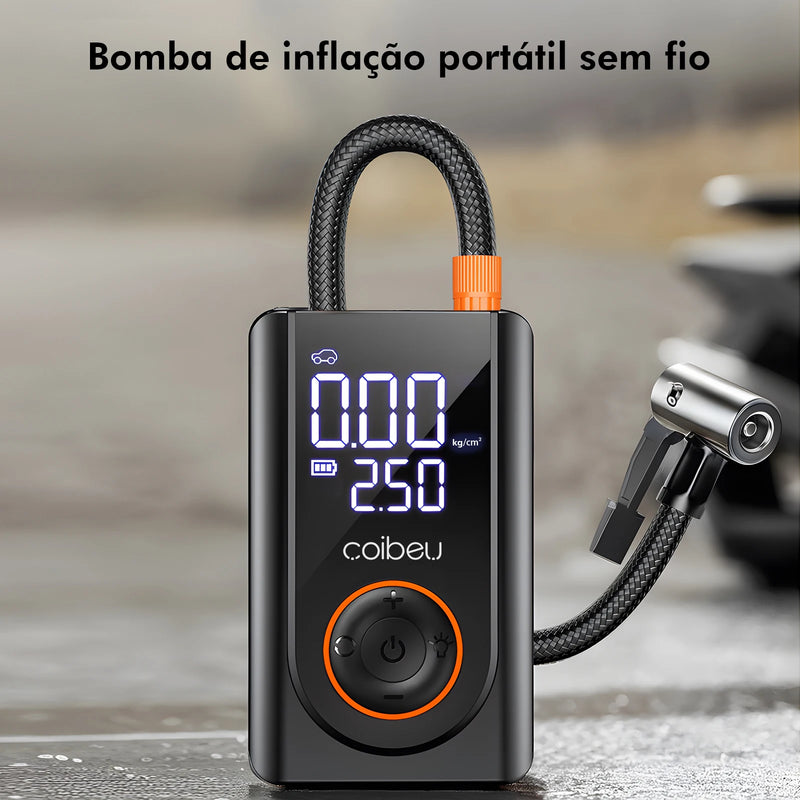 Bomba de ar portátil - carro/bicicleta/motocicleta - LED - Powerbank