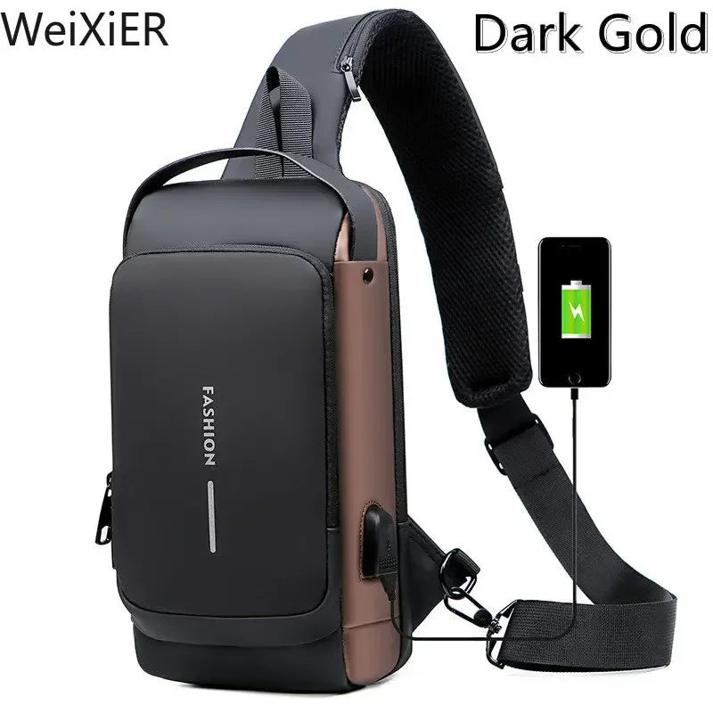 Mochila Slim Bag *Anti-Furto com Senha + USB integrado