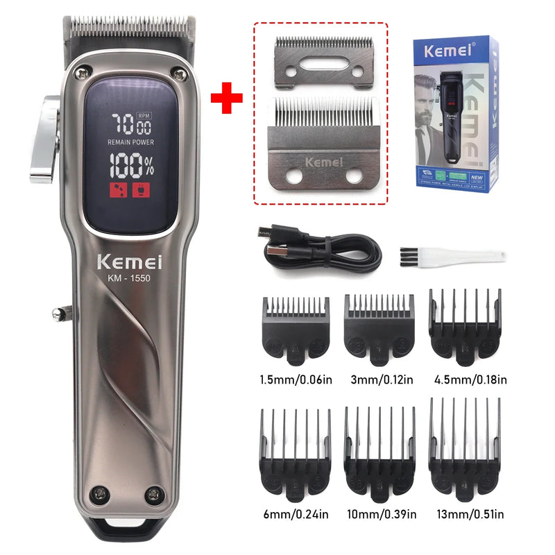 KEMEI-1550 Kit Barbeador e Aparador Capilar