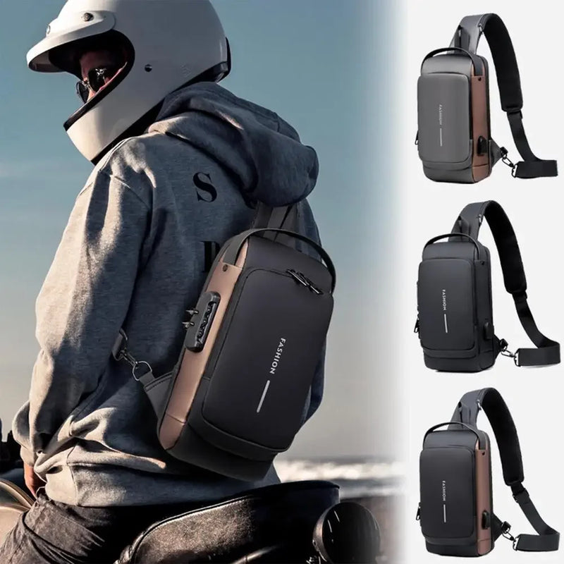 Mochila Slim Bag *Anti-Furto com Senha + USB integrado
