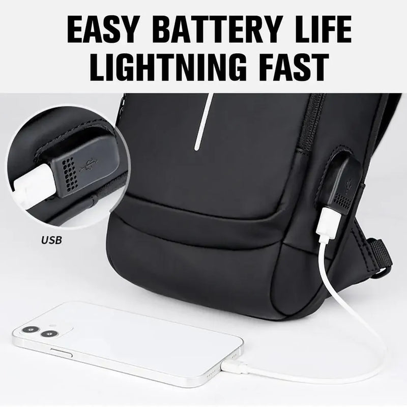 Mochila Slim Bag *Anti-Furto com Senha + USB integrado