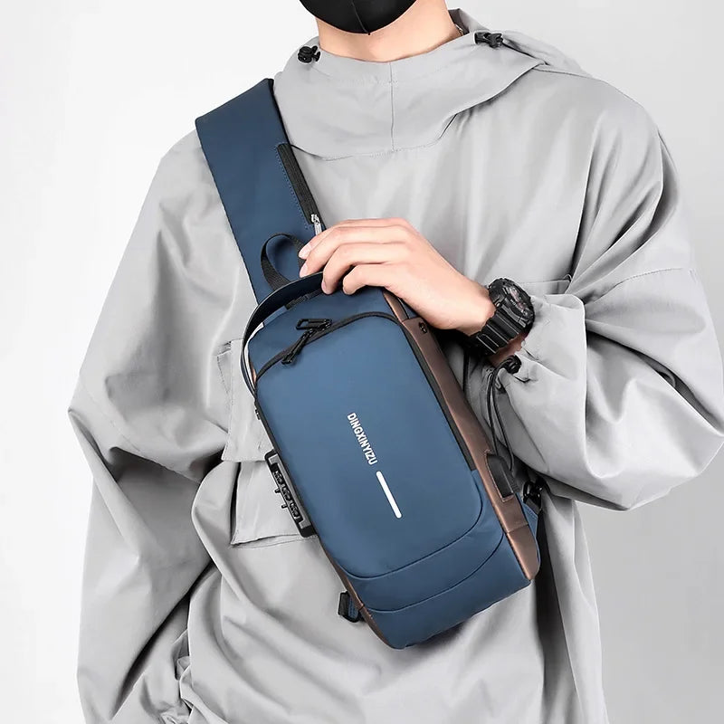 Mochila Slim Bag *Anti-Furto com Senha + USB integrado