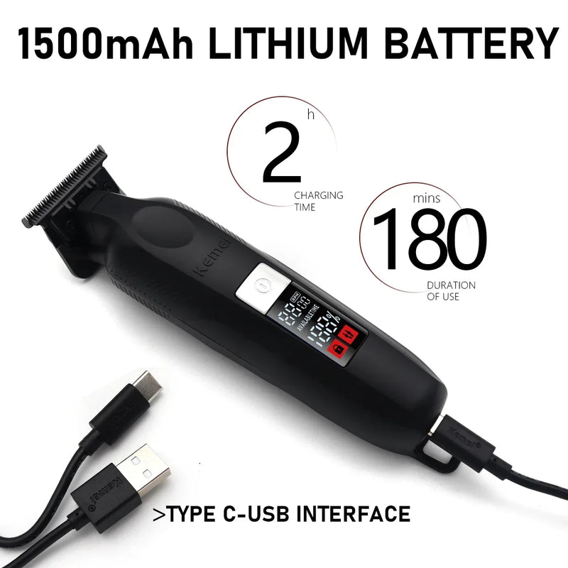 KEMEI-1550 Kit Barbeador e Aparador Capilar
