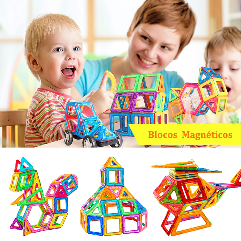 Blocos magnéticos 120pçs * brinquedos educativos