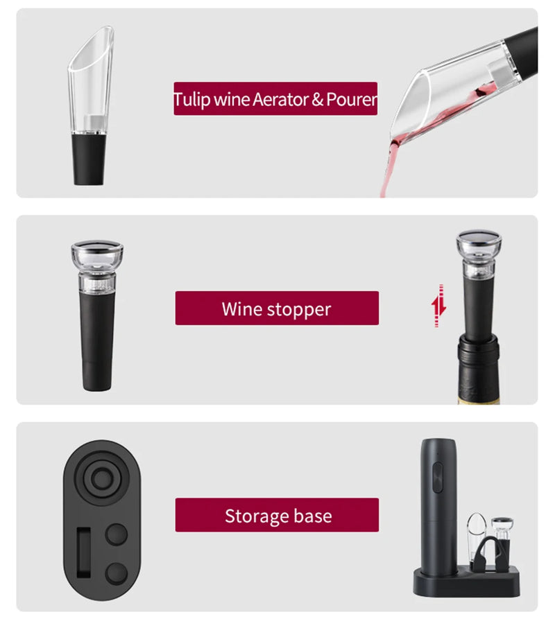 kit abridor de garrafas * saca-rolhas automático - USB