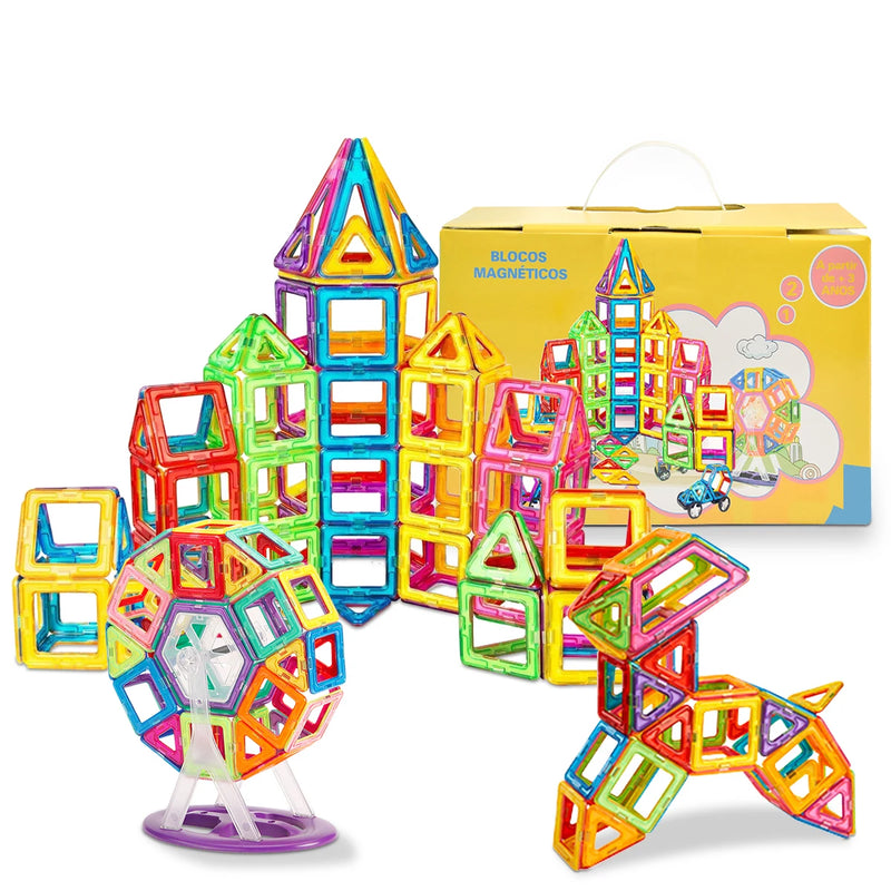 Blocos magnéticos 120pçs * brinquedos educativos