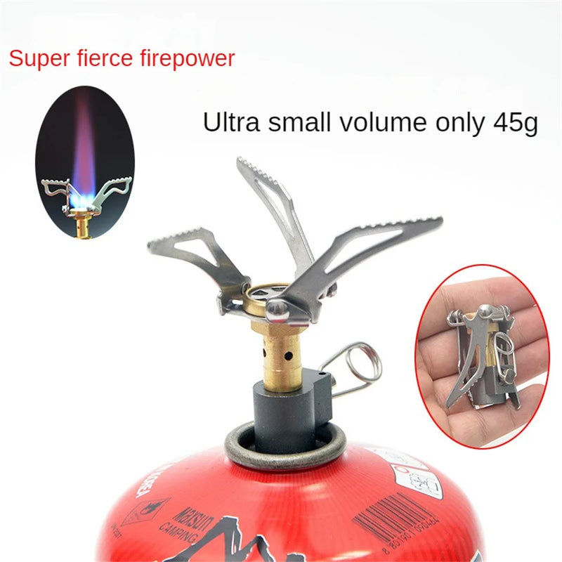 Mini fogão dobrável portátil para acampamento