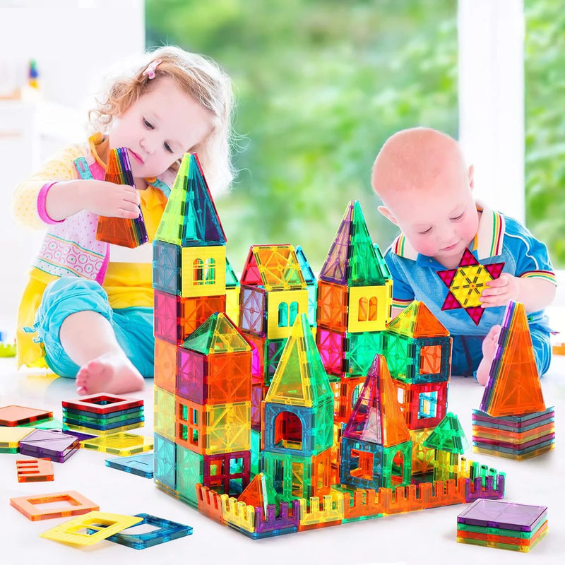 Blocos imantados * 130pçs * brinquedo educacional de construção