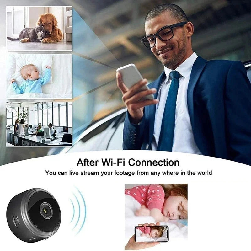 Minicâmera WiFi A9 - sem fio - Câmera espiã
