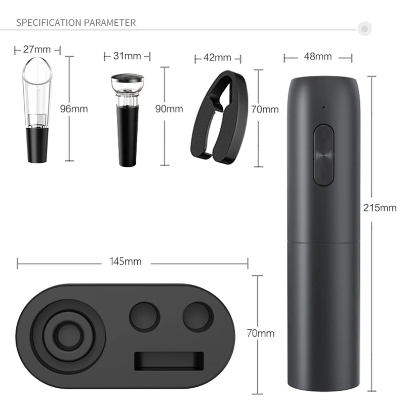 kit abridor de garrafas * saca-rolhas automático - USB