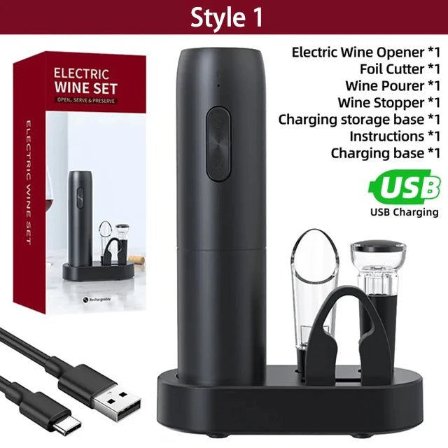kit abridor de garrafas * saca-rolhas automático - USB
